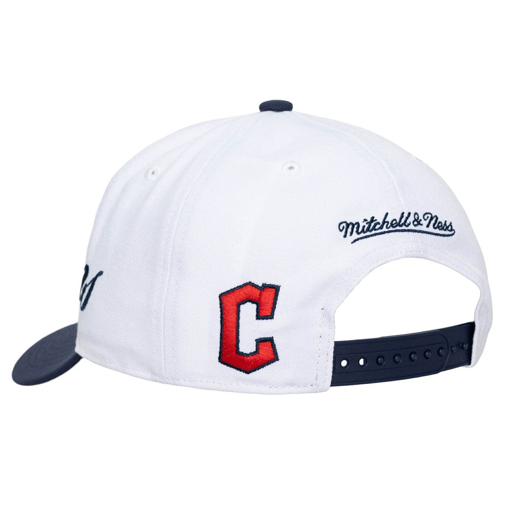 MLB Cleveland Guardians Mitchell & Ness Unisex XL Script Pro Crown Snapback Hat