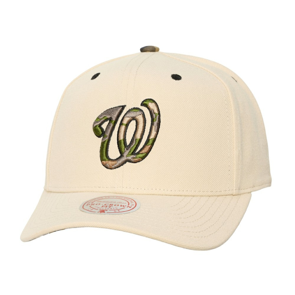 MLB Washington Nationals Mitchell & Ness Unisex Camo Logo Pro Crown Snapback Hat