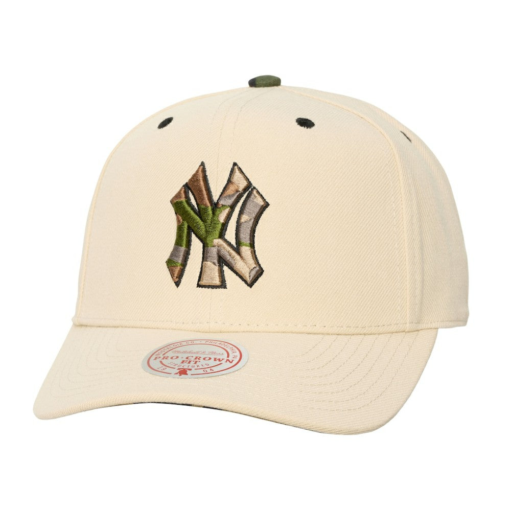 MLB New York Yankees Mitchell & Ness Unisex Camo Logo Pro Crown Snapback Hat