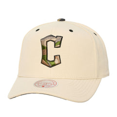 MLB Cleveland Guardians Mitchell & Ness Unisex Camo Logo Pro Crown Snapback Hat