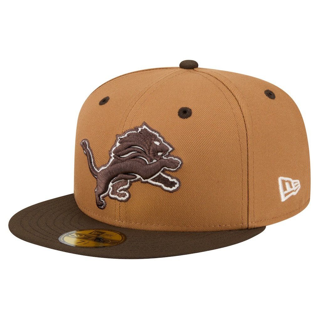 Two-Tone Walnut 59FIFTY Fitted Hat - Detroit Lions