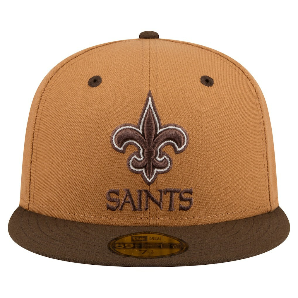 Two-Tone Walnut 59FIFTY Fitted Hat - New Orleans Saints