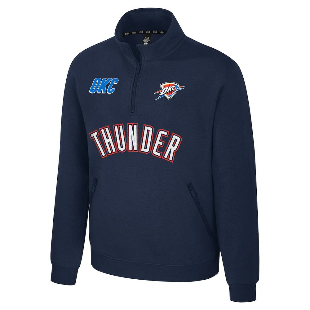 NBA Oklahoma City Thunder Stadium Essentials Unisex First Team Trainer Quarter-Zip Pullover
