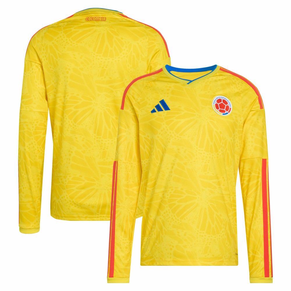 Colombia National Team FIFA x World Cup 2026 Home Replica Long Sleeve Jersey - Adidas Yellow