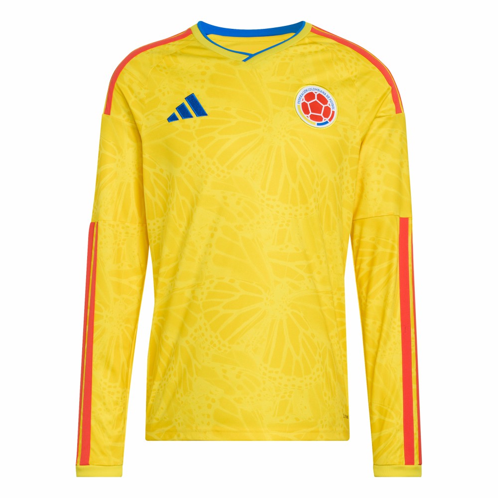 Colombia National Team FIFA x World Cup 2026 Home Replica Long Sleeve Jersey - Adidas Yellow