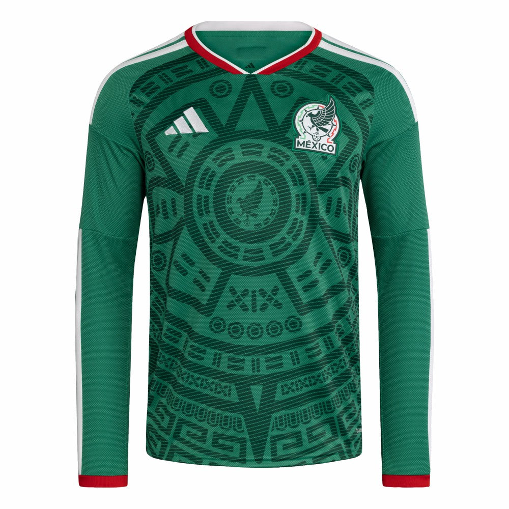 Mexico National Team FIFA x World Cup 2026 Home Replica Long Sleeve Jersey - Adidas Green