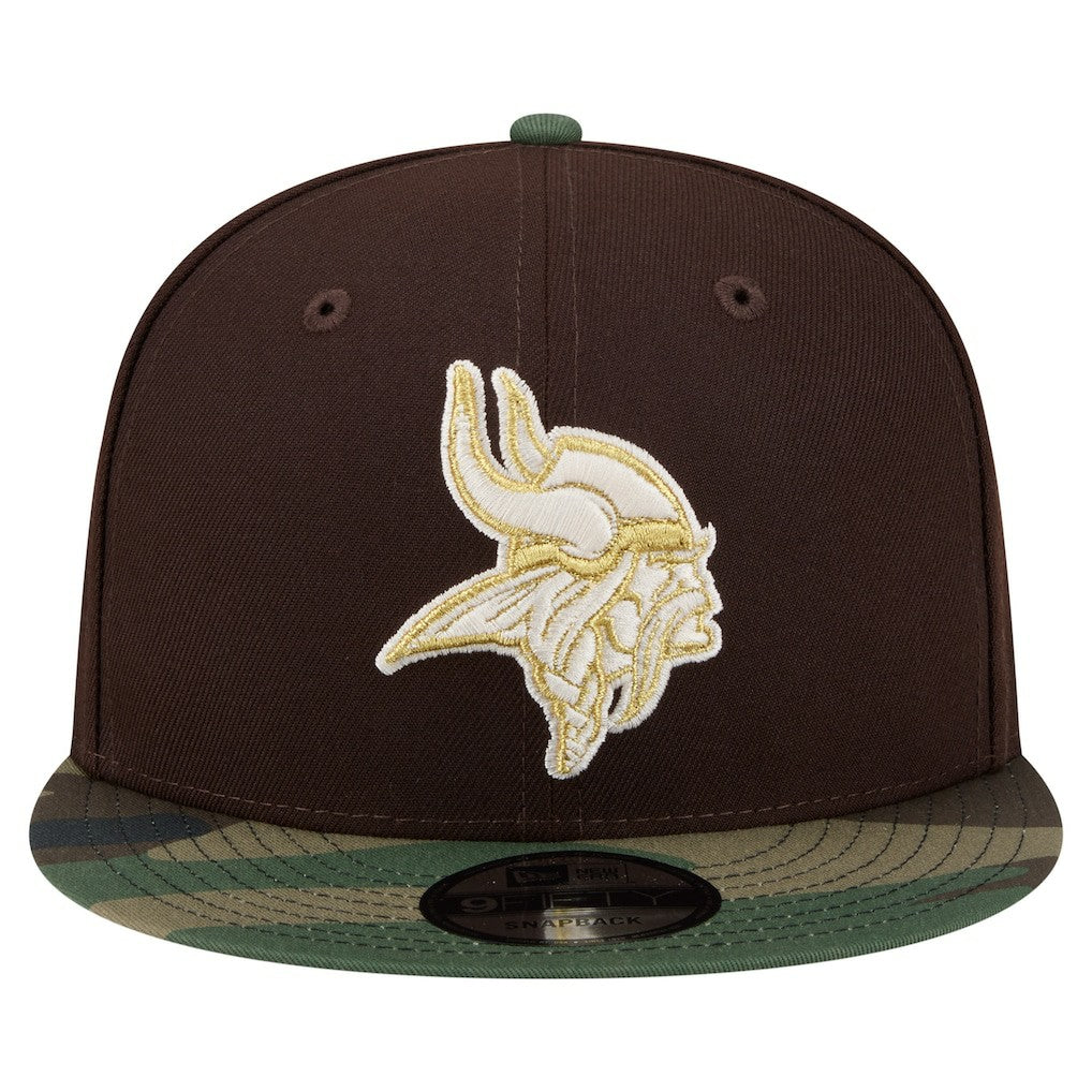 Adult Burnt Wood Camo 9FIFTY Snapback Hat - Minnesota Vikings