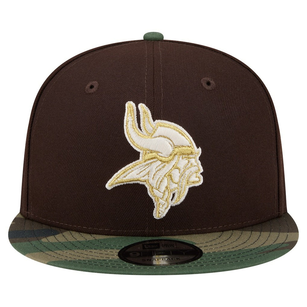 Adult Burnt Wood Camo 9FIFTY Snapback Hat - Minnesota Vikings