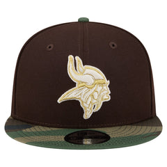 Adult Burnt Wood Camo 9FIFTY Snapback Hat - Minnesota Vikings