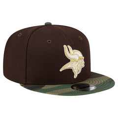 Adult Burnt Wood Camo 9FIFTY Snapback Hat - Minnesota Vikings