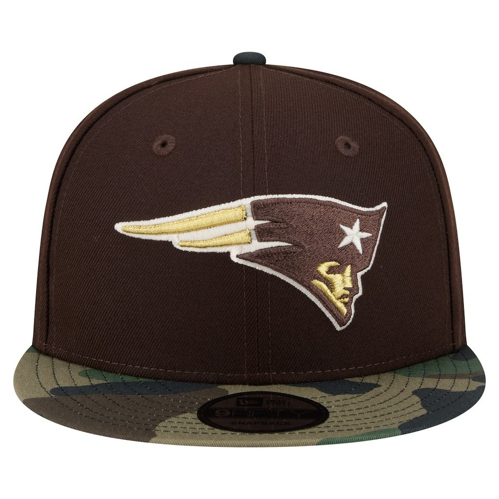 Adult Burnt Wood Camo 9FIFTY Snapback Hat - New England Patriots