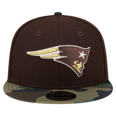 Adult Burnt Wood Camo 9FIFTY Snapback Hat - New England Patriots