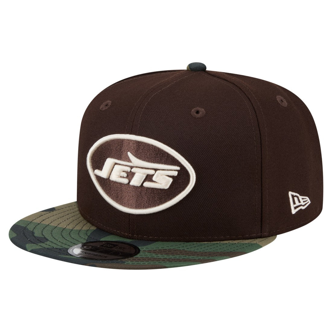 Adult Burnt Wood Camo 9FIFTY Snapback Hat - New York Jets