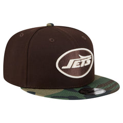 Adult Burnt Wood Camo 9FIFTY Snapback Hat - New York Jets