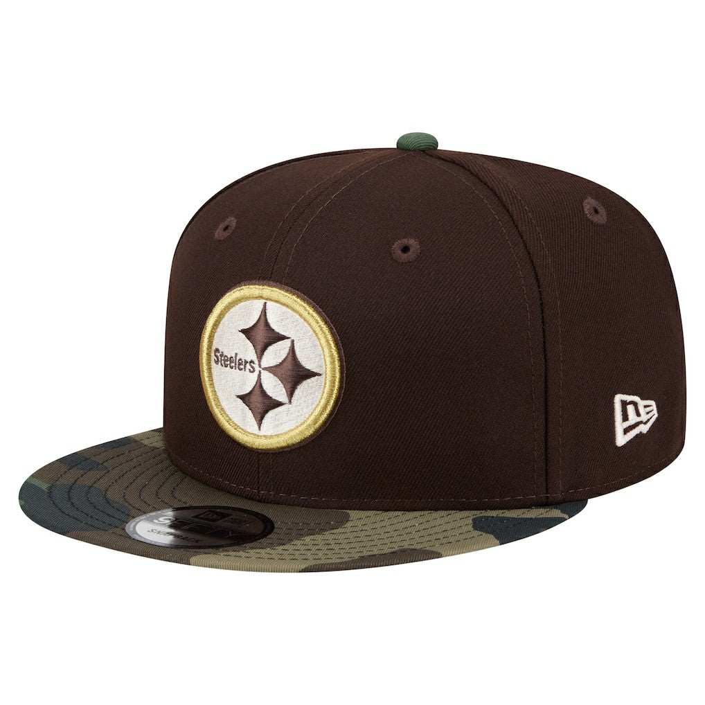 Adult Burnt Wood Camo 9FIFTY Snapback Hat - Pittsburgh Steelers