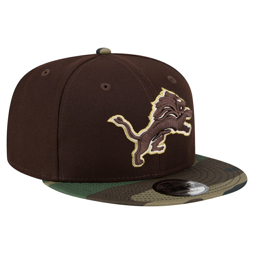 Adult Burnt Wood Camo 9FIFTY Snapback Hat - Detroit Lions