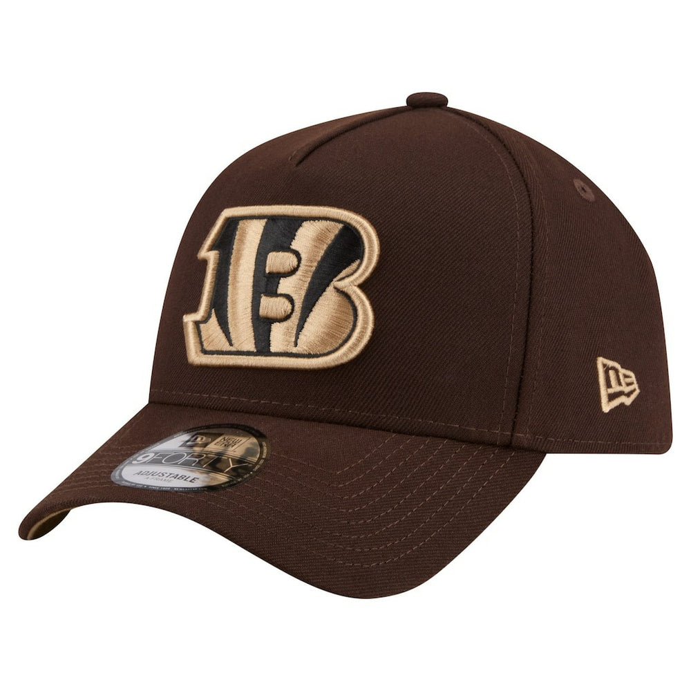 Burnt Wood A-Frame 9FORTY Adjustable Hat - Cincinnati Bengals
