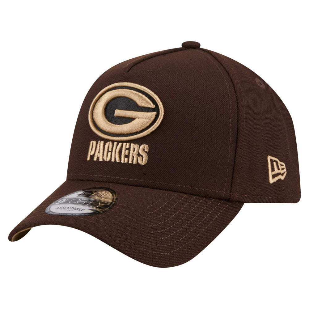 Burnt Wood A-Frame 9FORTY Adjustable Hat - Green Bay Packers