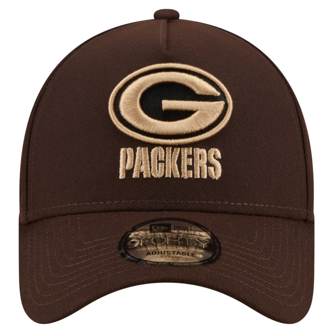 Burnt Wood A-Frame 9FORTY Adjustable Hat - Green Bay Packers