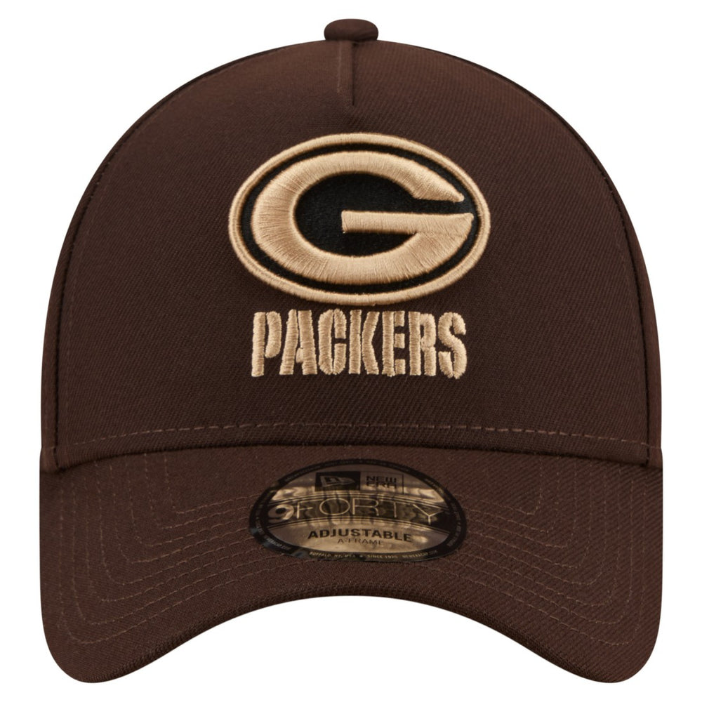 Burnt Wood A-Frame 9FORTY Adjustable Hat - Green Bay Packers