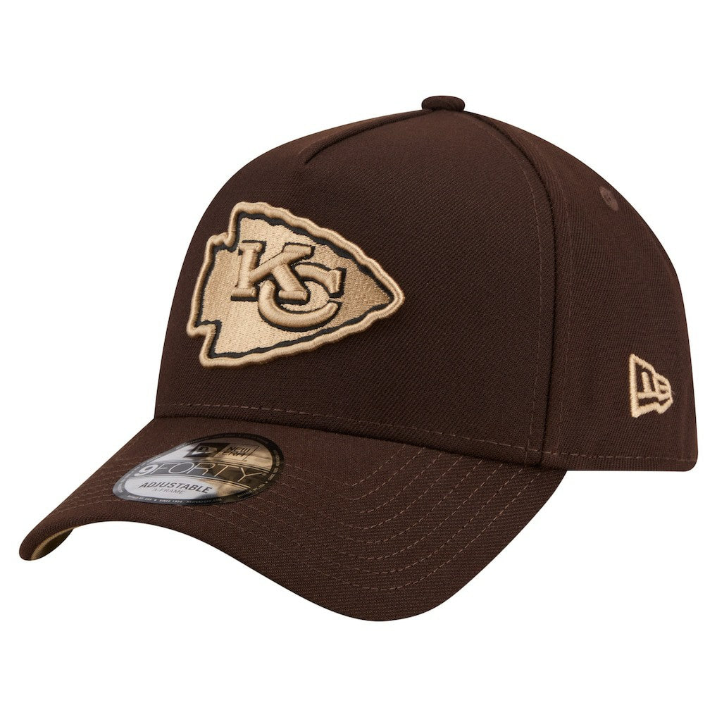 Burnt Wood A-Frame 9FORTY Adjustable Hat - Kansas City Chiefs