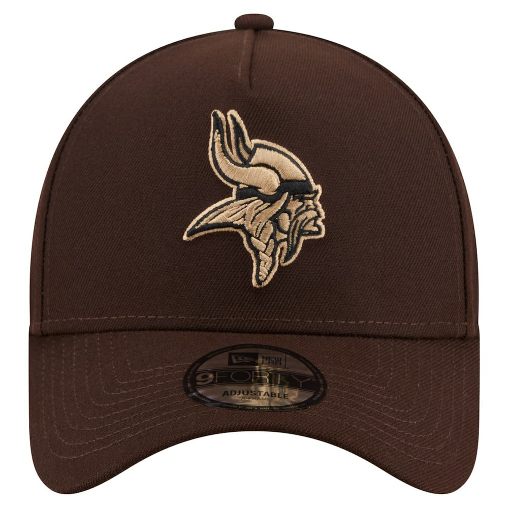 Burnt Wood A-Frame 9FORTY Adjustable Hat - Minnesota Vikings