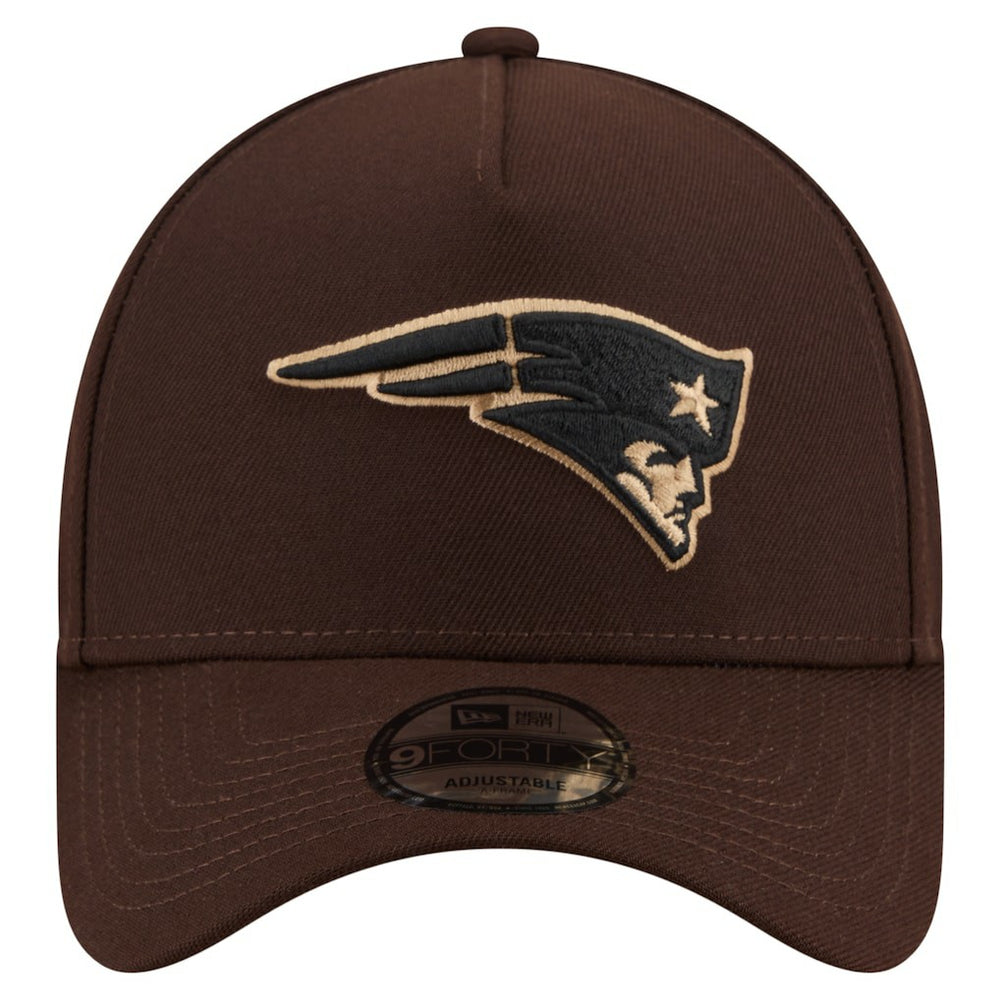 Burnt Wood A-Frame 9FORTY Adjustable Hat - New England Patriots