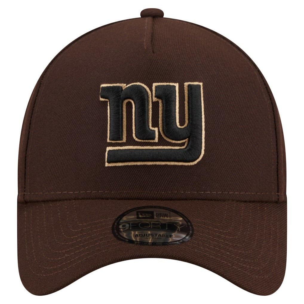 Burnt Wood A-Frame 9FORTY Adjustable Hat - New York Giants