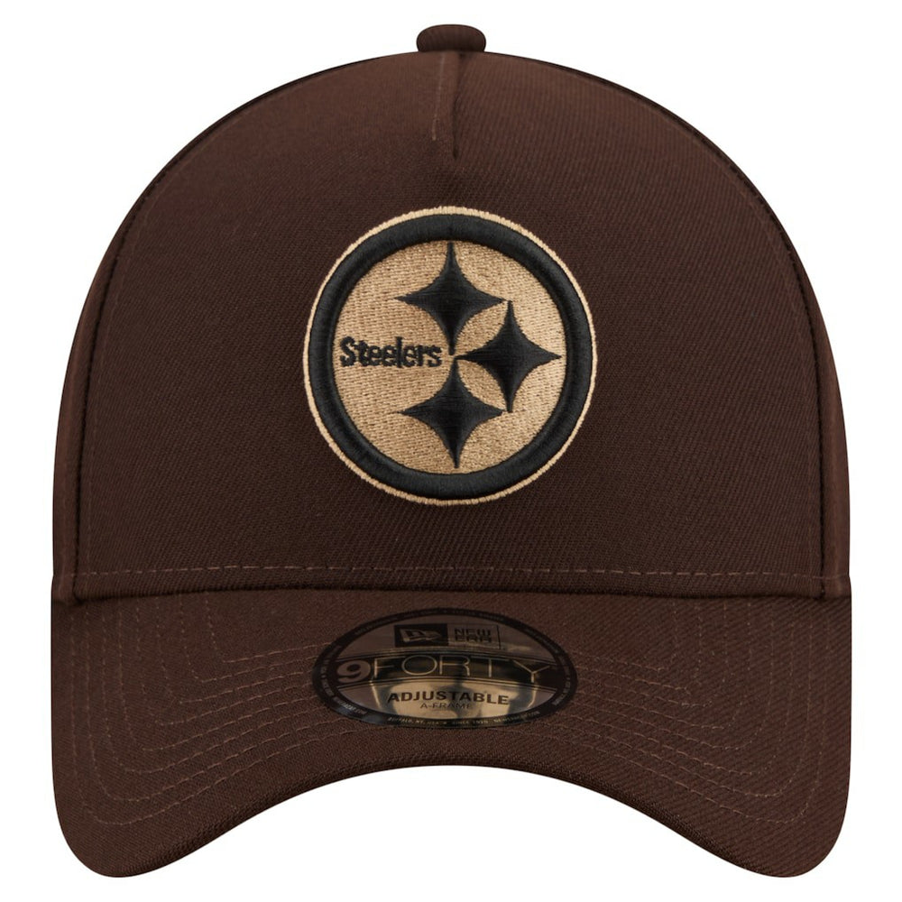 Burnt Wood A-Frame 9FORTY Adjustable Hat - Pittsburgh Steelers