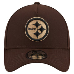 Burnt Wood A-Frame 9FORTY Adjustable Hat - Pittsburgh Steelers