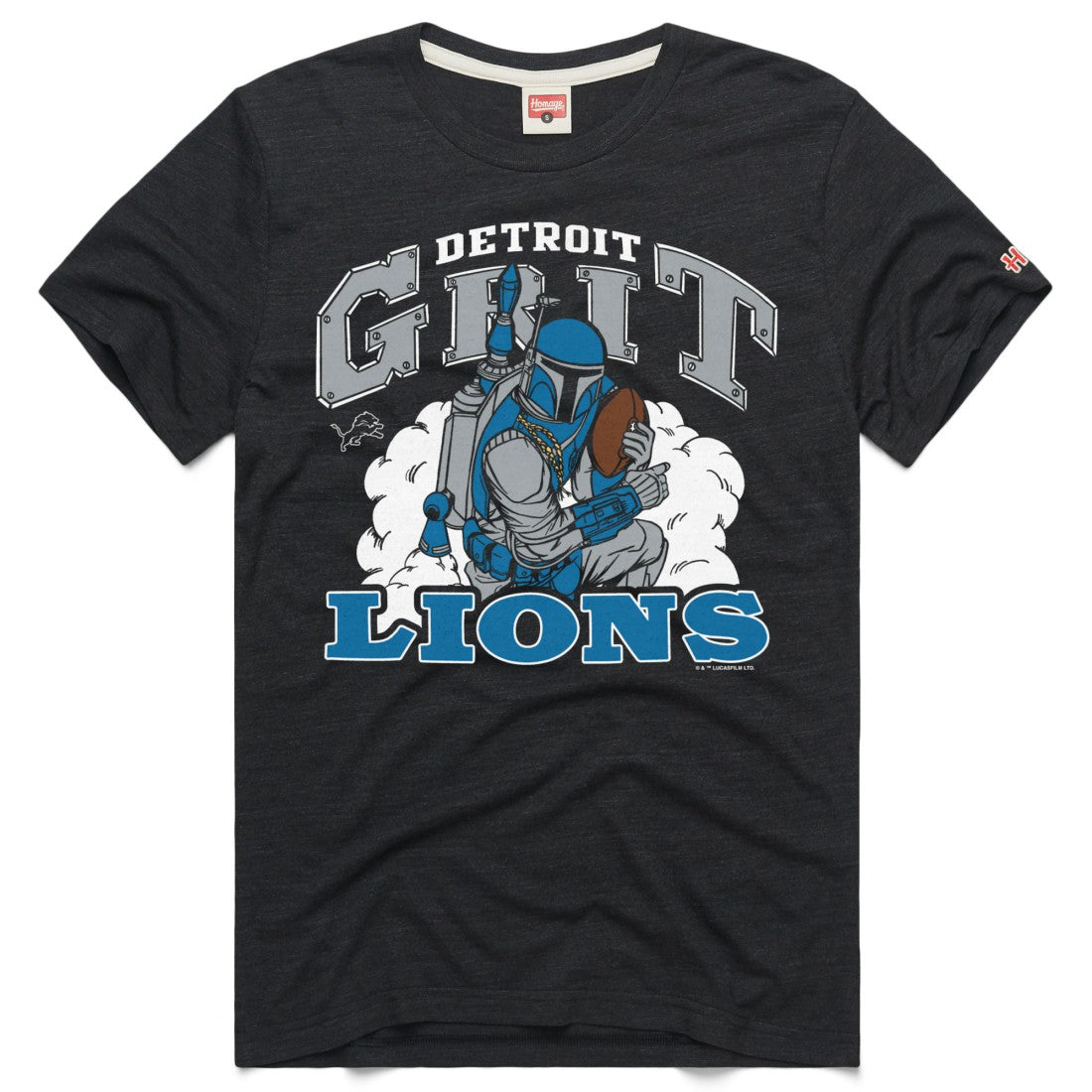 Homage Unisex Star Wars x NFL Tri-Blend T-Shirt - Detroit Lions