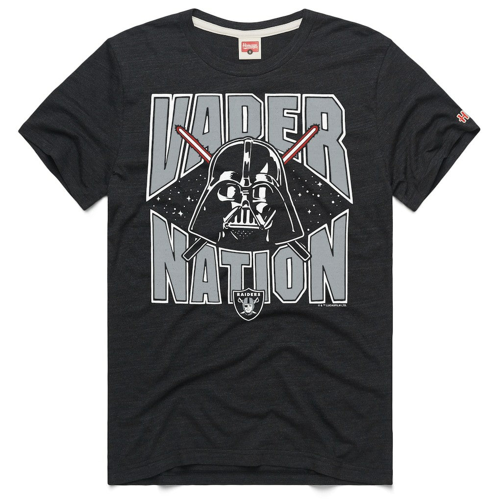 Homage Unisex Star Wars x NFL Tri-Blend T-Shirt - Las Vegas Raiders