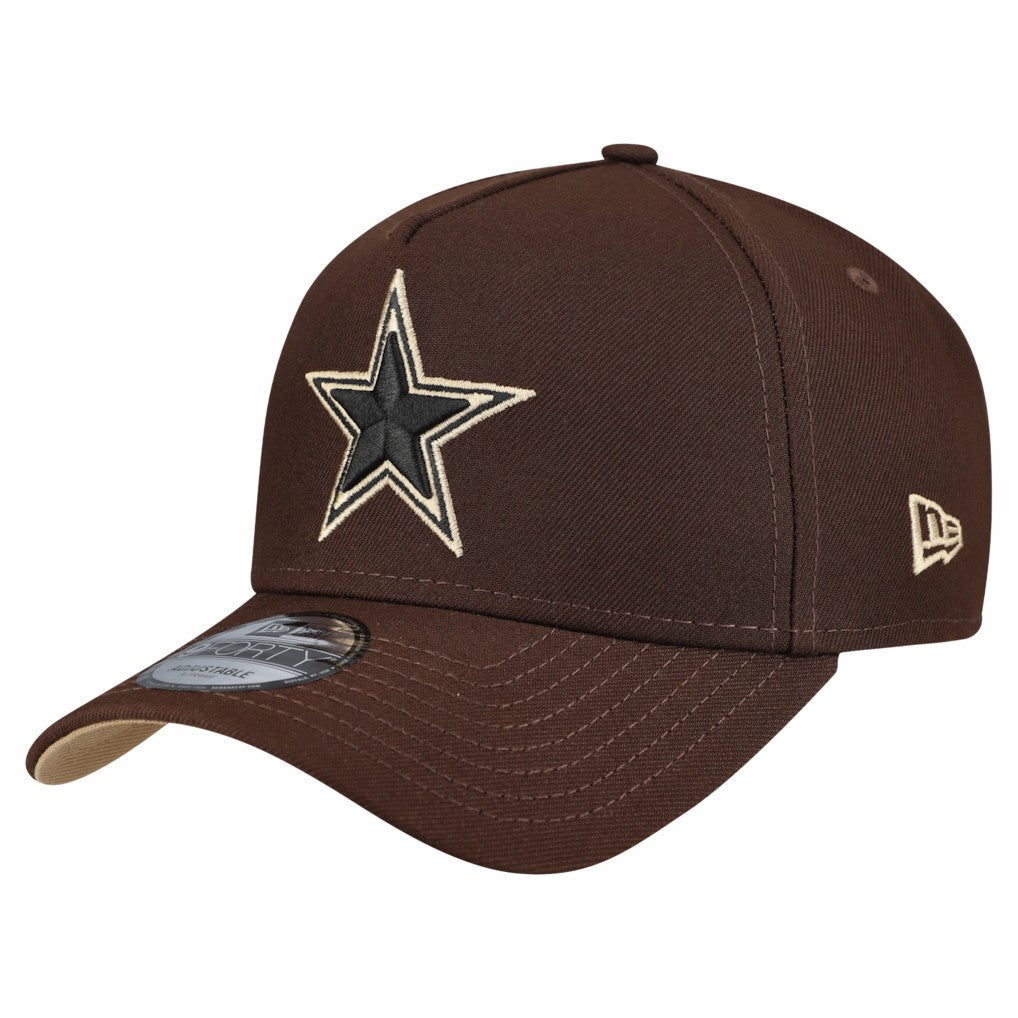 Burnt Wood A-Frame 9FORTY Adjustable Hat - Dallas Cowboys