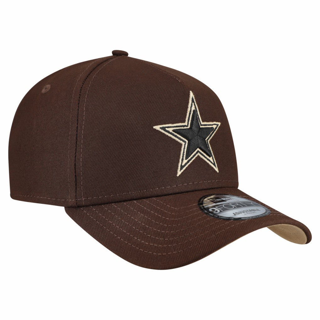 Burnt Wood A-Frame 9FORTY Adjustable Hat - Dallas Cowboys