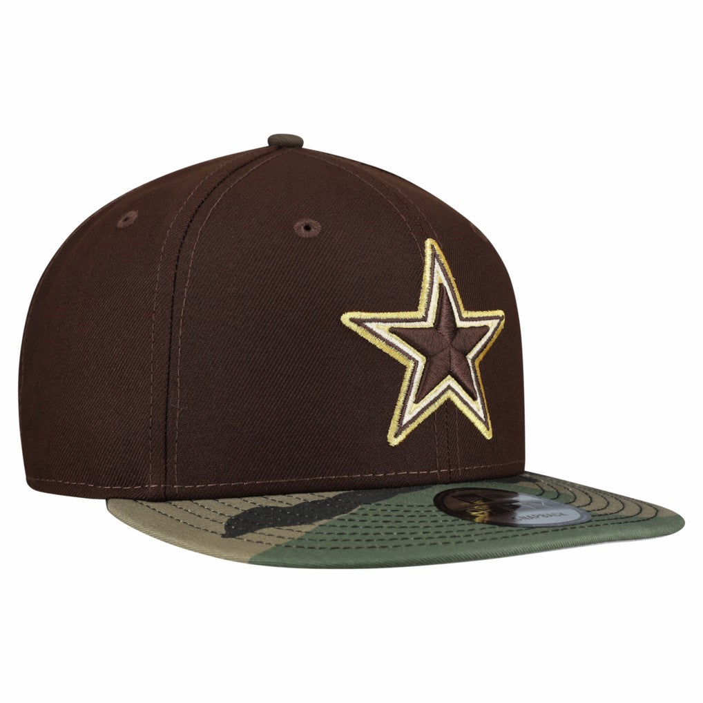 Adult Burnt Wood Camo 9FIFTY Snapback Hat - Dallas Cowboys