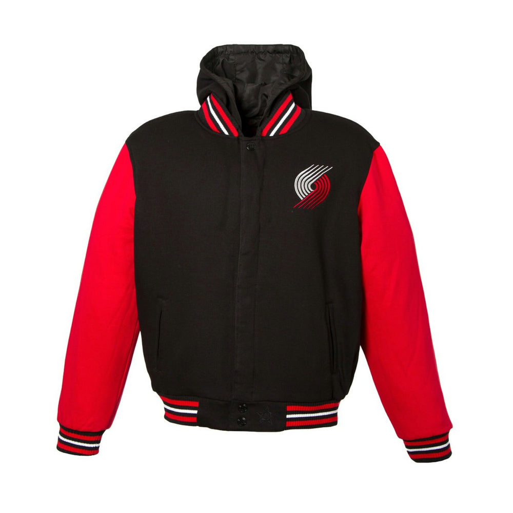 NBA Portland Trail Blazers JH Design Youth Reversible Fleece Full-Zip Varsity Hoodie