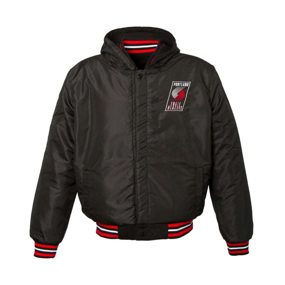 NBA Portland Trail Blazers JH Design Youth Reversible Fleece Full-Zip Varsity Hoodie