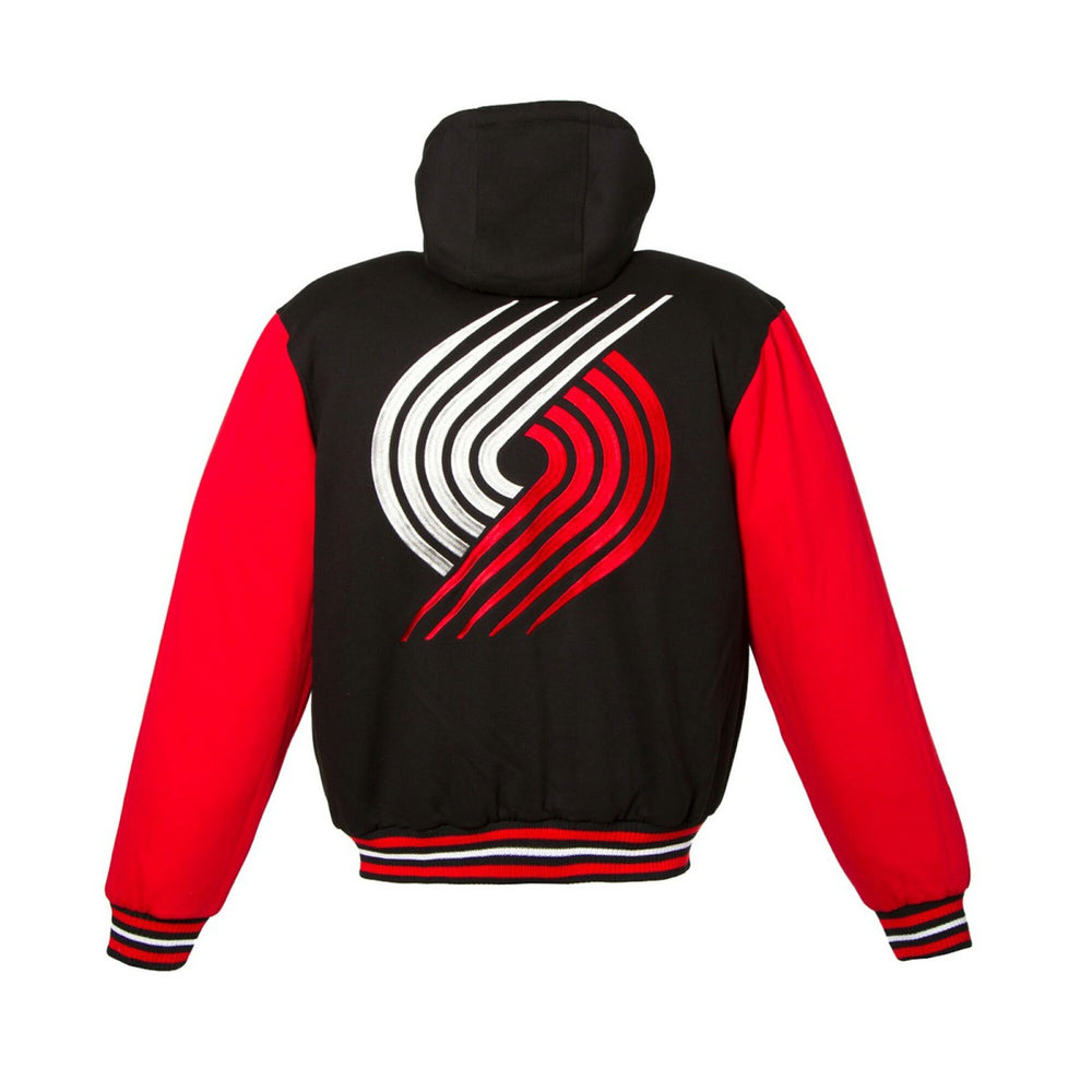 NBA Portland Trail Blazers JH Design Youth Reversible Fleece Full-Zip Varsity Hoodie