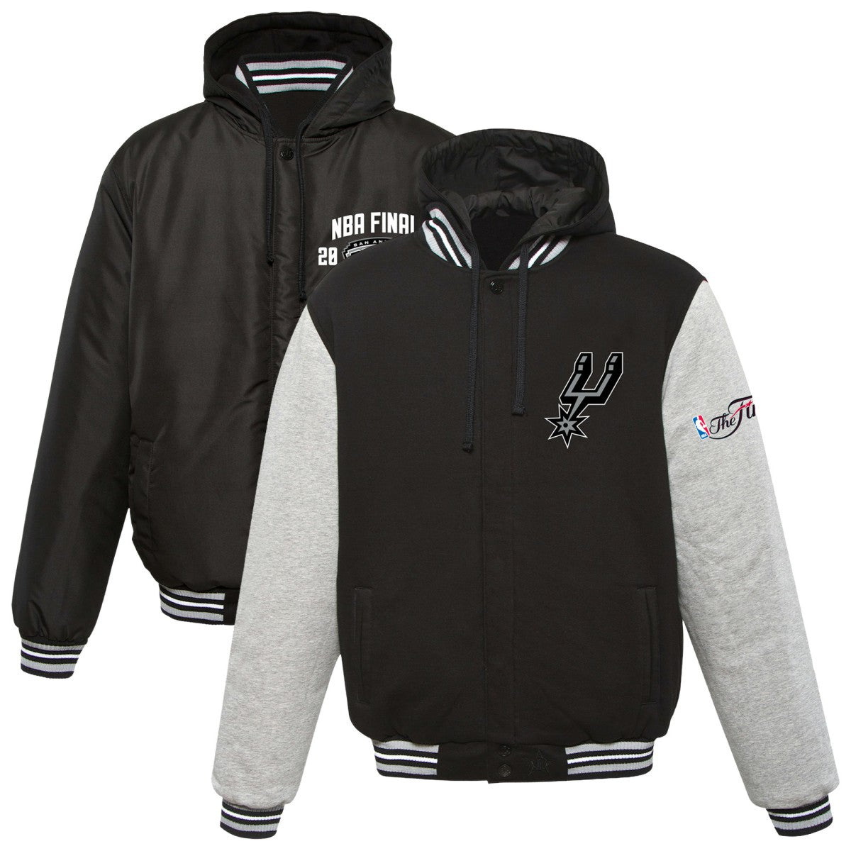 NBA San Antonio Spurs JH Design 2014 NBA Finals Fleece Full-Zip Varsity Jacket