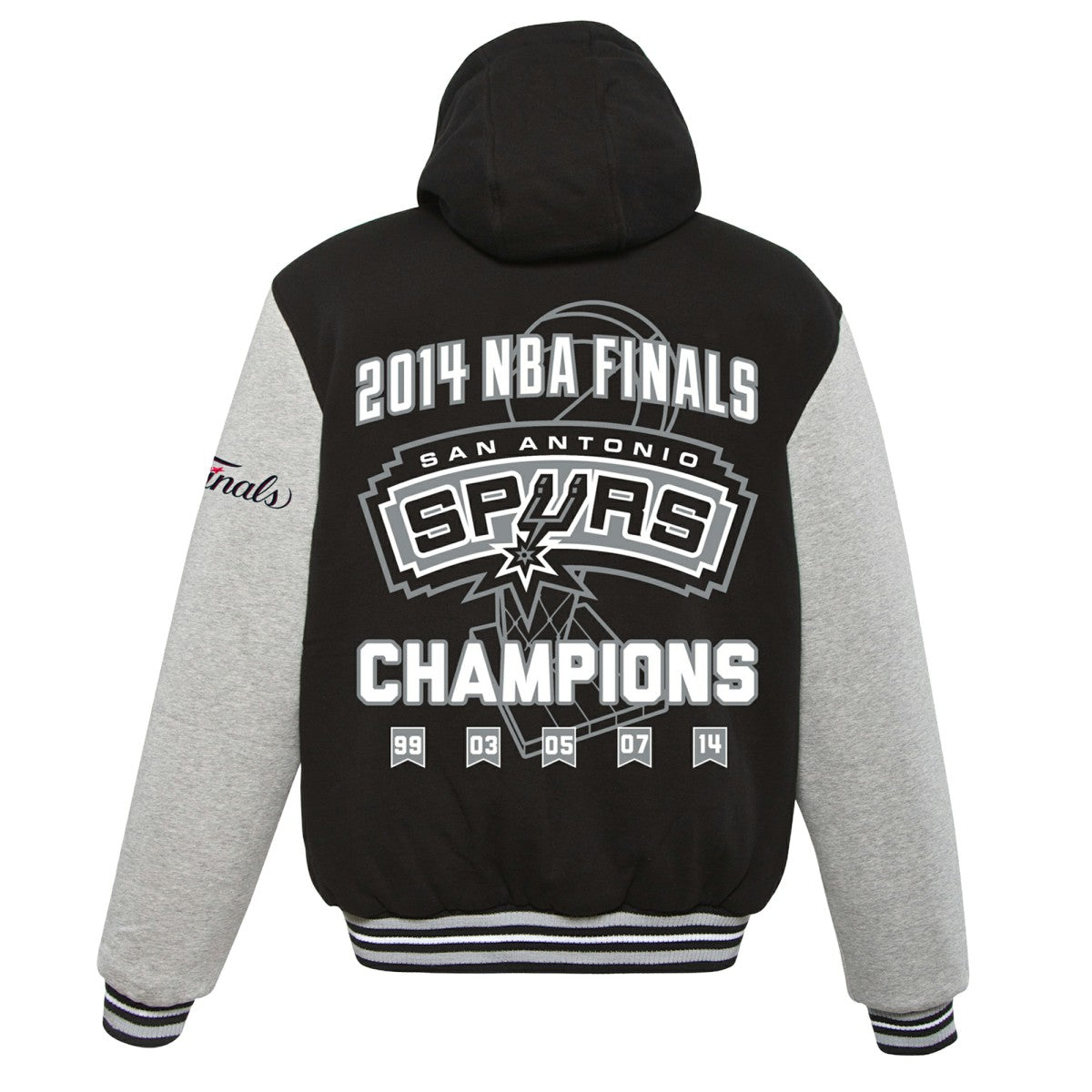 NBA San Antonio Spurs JH Design 2014 NBA Finals Fleece Full-Zip Varsity Jacket