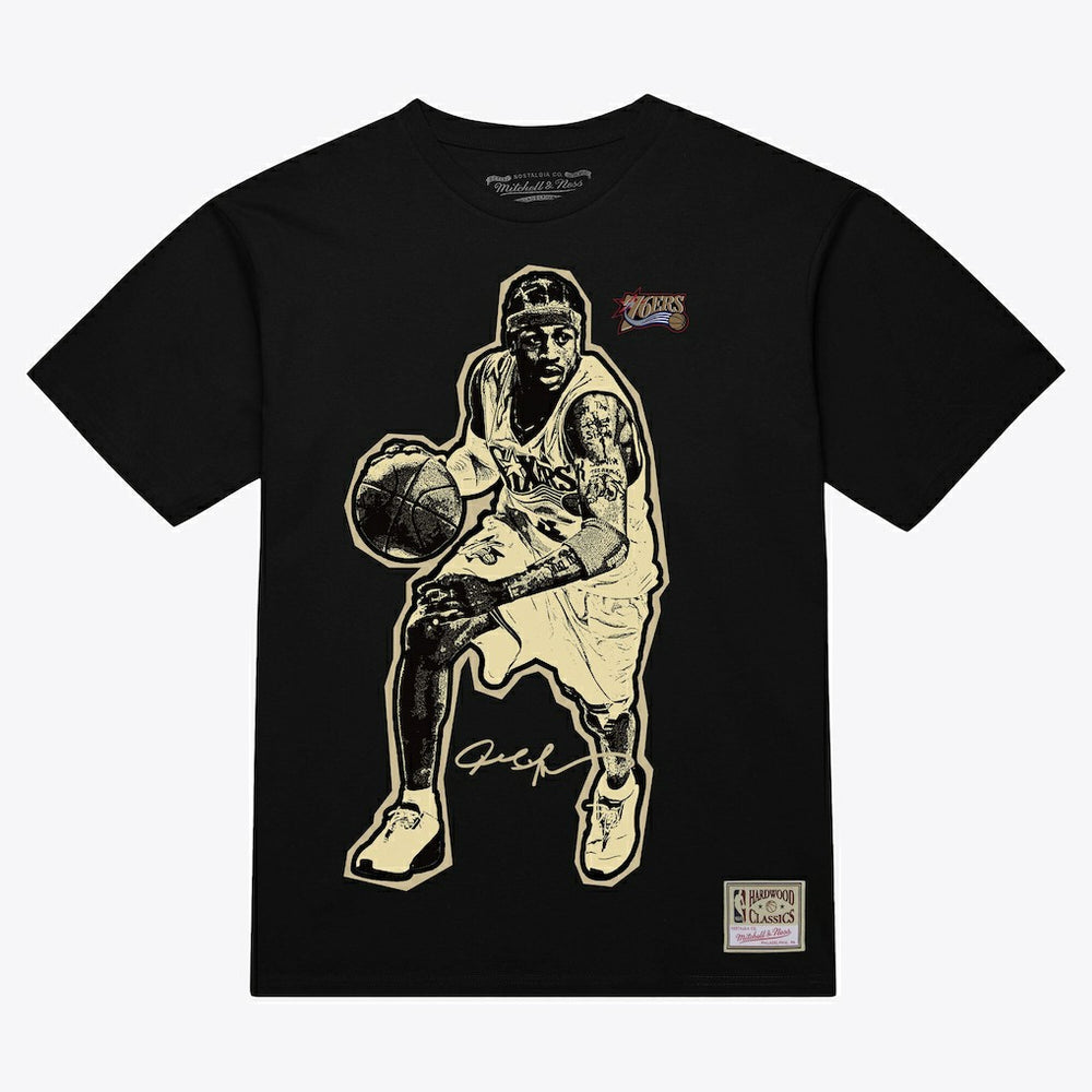 NBA Allen Iverson Philadelphia 76ers Unisex Blockbuster Player Graphic T-Shirt