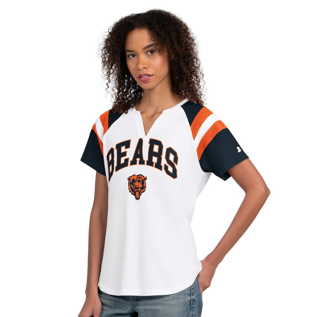 Starter Women's Game On Raglan Notch Neck T-Shirt - Chicago Bears