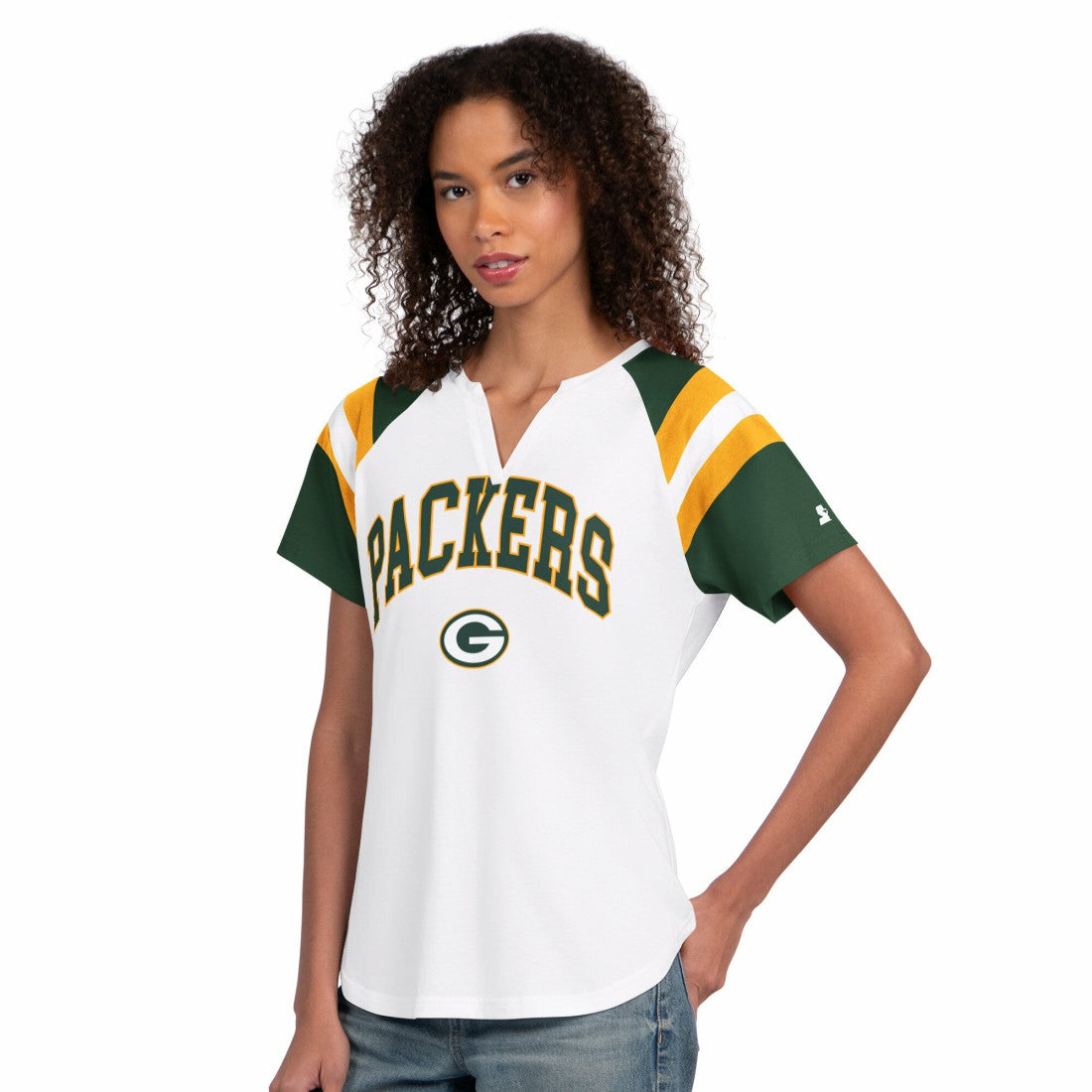 Starter Women's Game On Notch Neck T-Shirt - Green Bay Packers