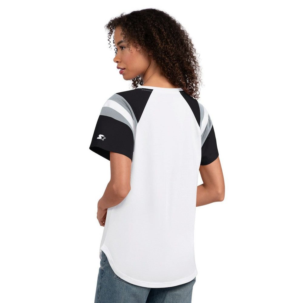 Starter Women's Game On Notch Neck T-Shirt - Las Vegas Raiders