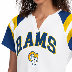 Starter Women's Game On Notch Neck T-Shirt - Los Angeles Rams