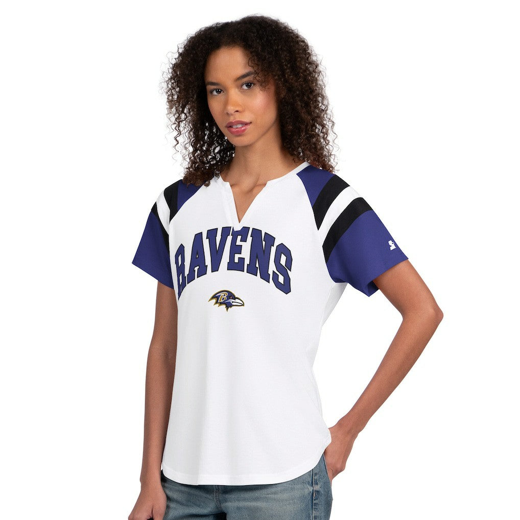 Starter Women's Game On Notch Neck T-Shirt - Baltimore Ravens