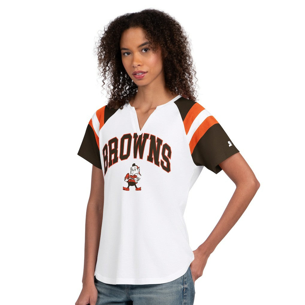 Starter Women's Game On Notch Neck T-Shirt - Cleveland Browns