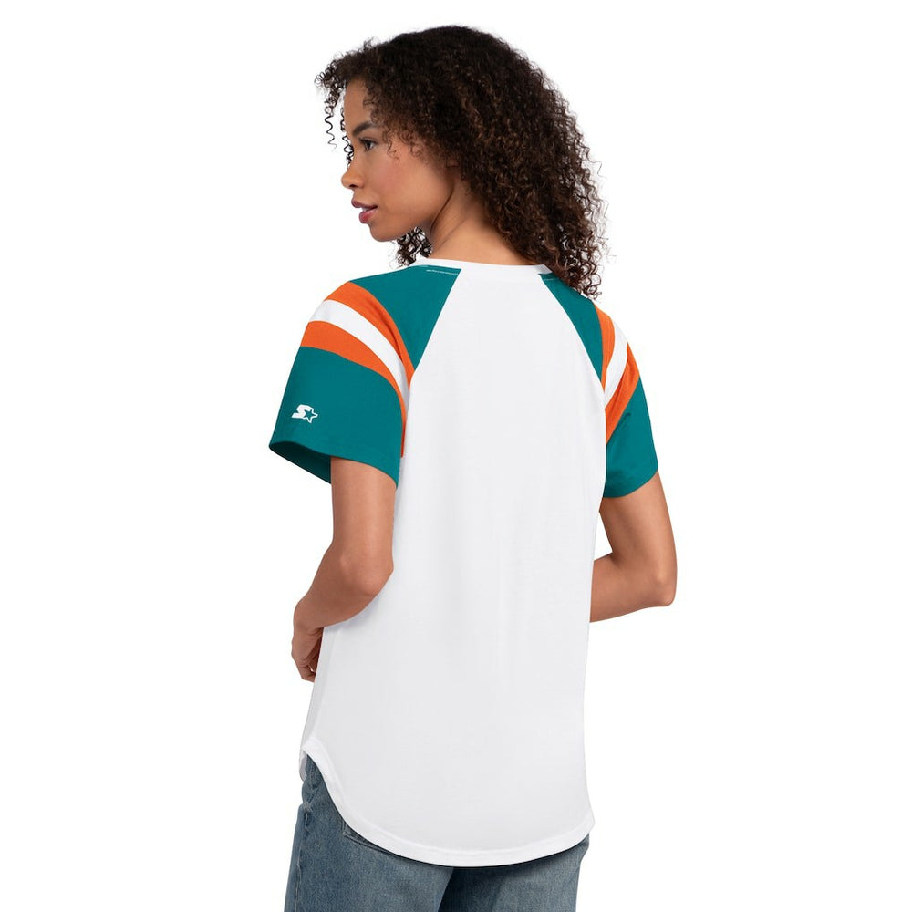 Starter Women's Game On Notch Neck T-Shirt - Miami Dolphins