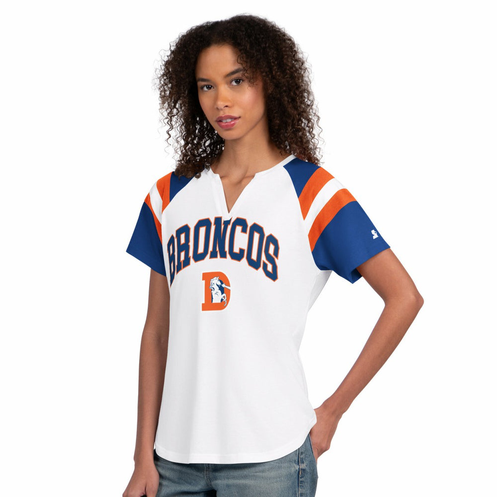 Starter Women's Game On Notch Neck T-Shirt - Denver Broncos