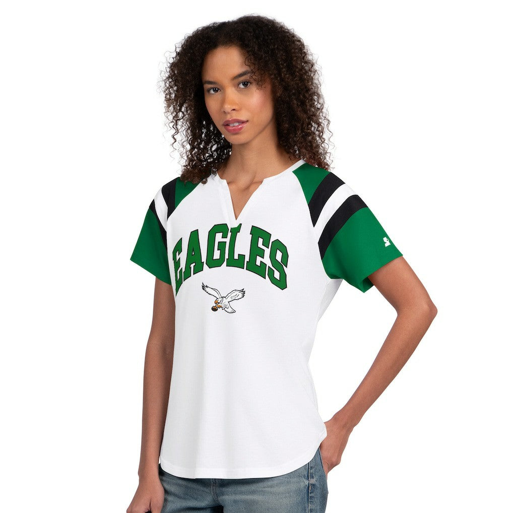 Starter Women's Game On Notch Neck T-Shirt - Philadelphia Eagles